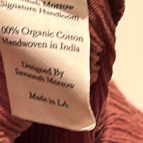 Savannah Morrow Womens Medium Maxi Crinkle Skirt Orange Elastic Waist NWT - Picture 6 of 6